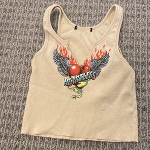Forever 21 Heartless Beige Tank Top
